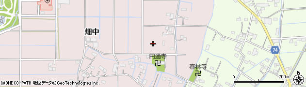 埼玉県川島町（比企郡）畑中周辺の地図