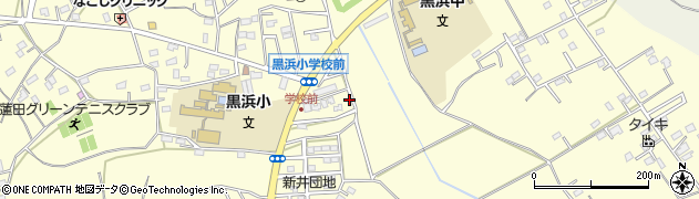 埼玉県蓮田市黒浜周辺の地図
