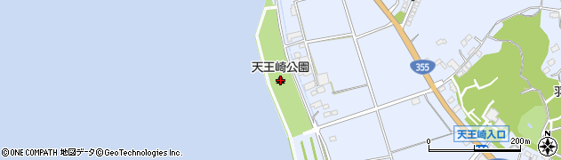 天王崎公園周辺の地図
