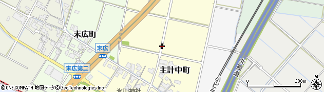 福井県福井市主計中町周辺の地図