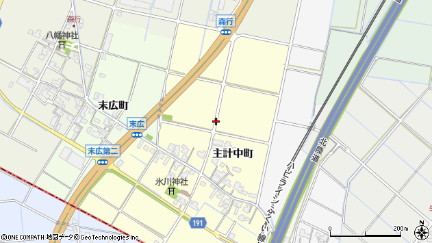 〒918-8166 福井県福井市主計中町の地図