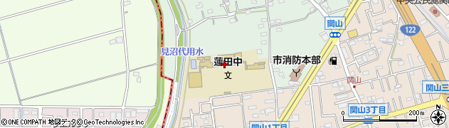 蓮田市立蓮田中学校周辺の地図