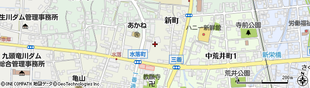 福井県大野市新町周辺の地図