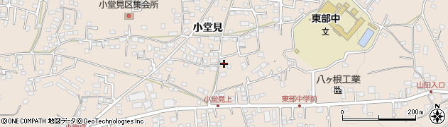 長野県茅野市玉川（小堂見）周辺の地図