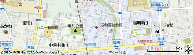 福井県大野市陽明町4丁目周辺の地図