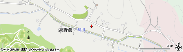 埼玉県比企郡鳩山町高野倉周辺の地図