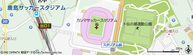 茨城県立カシマサッカースタジアム周辺の地図