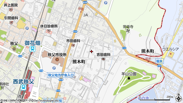 〒368-0032 埼玉県秩父市熊木町の地図