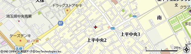 埼玉県上尾市上平中央周辺の地図