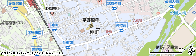 長野県茅野市仲町周辺の地図