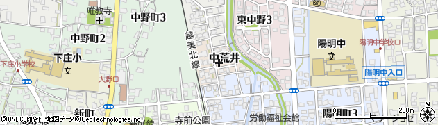 福井県大野市中荒井周辺の地図