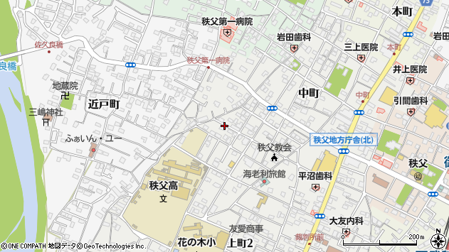 〒368-0035 埼玉県秩父市上町の地図