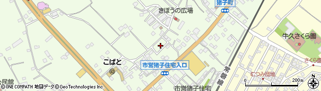 茨城県牛久市猪子町788周辺の地図