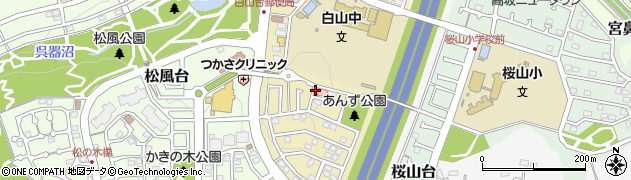 埼玉県東松山市白山台周辺の地図
