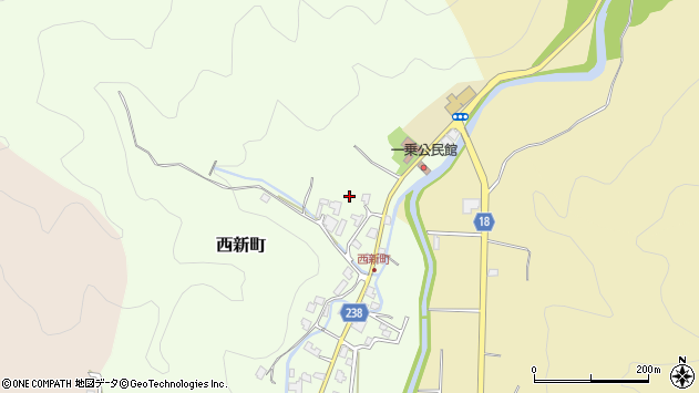 〒910-2157 福井県福井市西新町の地図