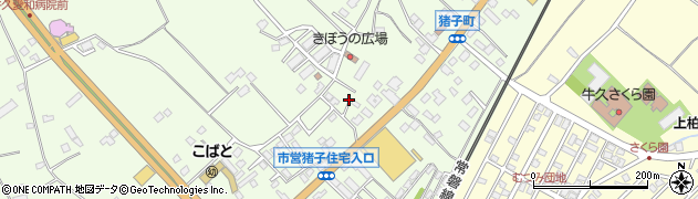 茨城県牛久市猪子町786周辺の地図