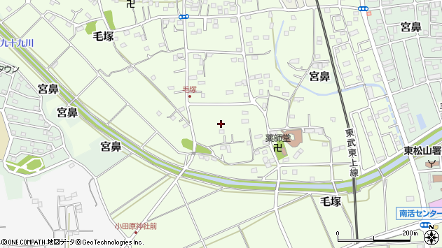 〒355-0064 埼玉県東松山市毛塚の地図