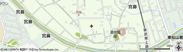 埼玉県東松山市毛塚周辺の地図