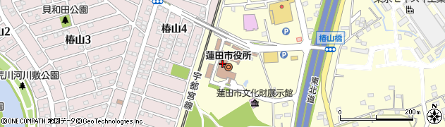 蓮田市役所周辺の地図