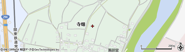 茨城県つくばみらい市寺畑周辺の地図