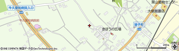 茨城県牛久市猪子町832周辺の地図