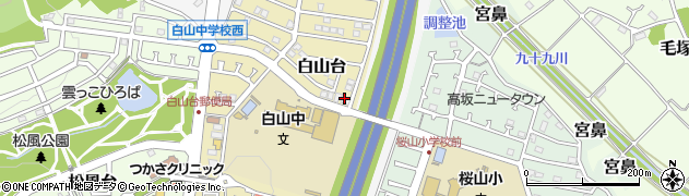 埼玉県東松山市白山台9周辺の地図