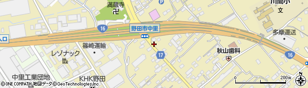 千葉県野田市中里610周辺の地図