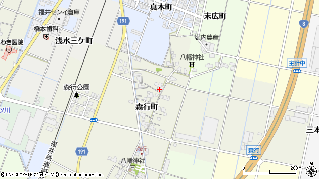 〒918-8171 福井県福井市森行町の地図