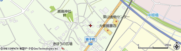 茨城県牛久市猪子町402周辺の地図