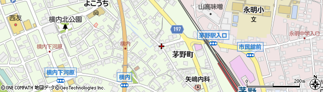 茅野市街周辺の地図