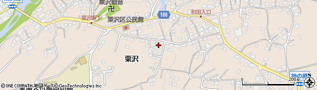 長野県茅野市玉川（粟沢）周辺の地図