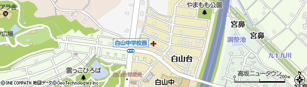埼玉県東松山市白山台13周辺の地図