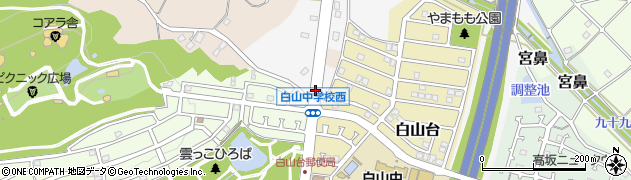 高坂ニュータウン入口周辺の地図