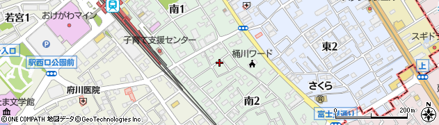 埼玉県桶川市南周辺の地図