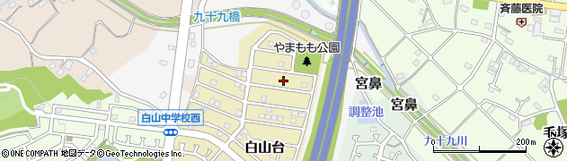 埼玉県東松山市白山台4周辺の地図