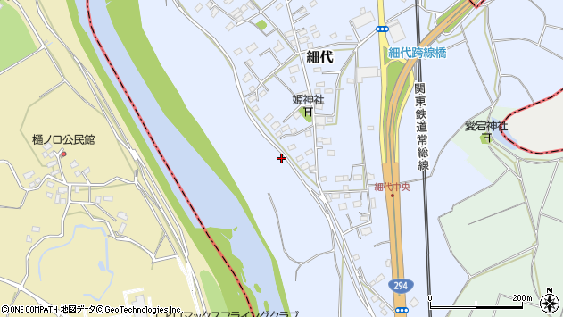 〒300-2446 茨城県つくばみらい市細代の地図