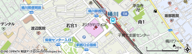 実演手打うどん杵屋 桶川東武マイン店周辺の地図
