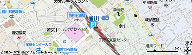 桶川駅周辺の地図