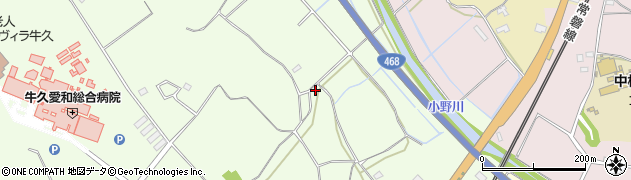 茨城県牛久市猪子町440周辺の地図