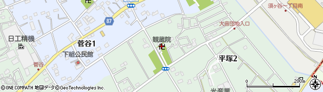 観蔵院周辺の地図