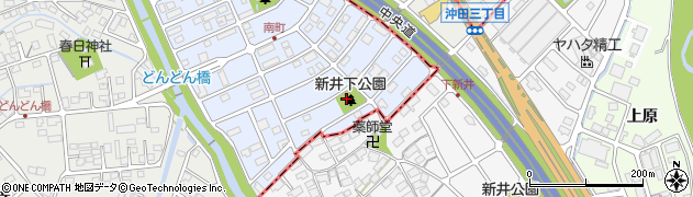 新井下公園周辺の地図