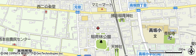 埼玉県東松山市元宿1丁目周辺の地図