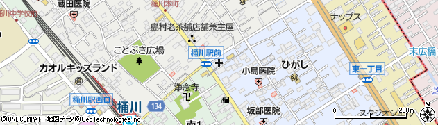 埼玉りそな銀行桶川支店周辺の地図