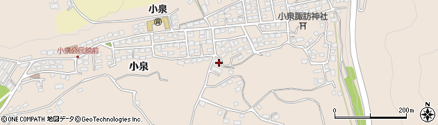 長野県茅野市玉川（小泉）周辺の地図