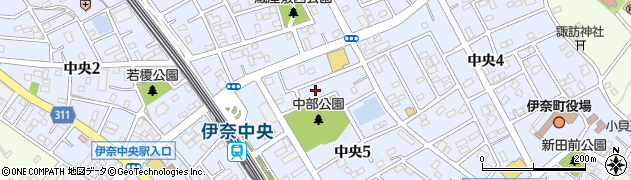 埼玉県伊奈町（北足立郡）中央周辺の地図