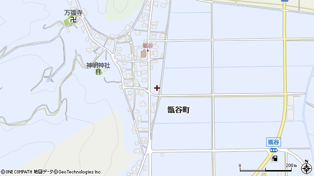 〒910-3613 福井県福井市甑谷町の地図