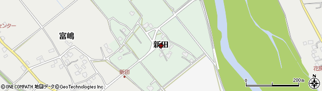 福井県大野市新田周辺の地図