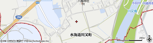 茨城県常総市水海道川又町周辺の地図