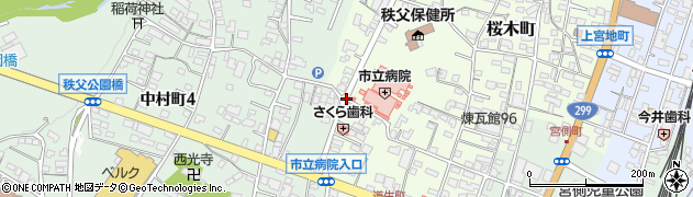 秩父市立病院周辺の地図