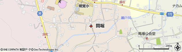 埼玉県ときがわ町（比企郡）関堀周辺の地図